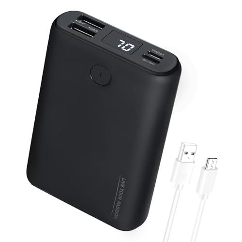 TIDEWE Power Bank, Rechargeable Battery Pack for Heated Vest, Jackets, Pants and seat Cushion Cover, USB-C 1000mAh Portable Charger with Dual Output Port for iPhone, Samsung Galaxy, and More
