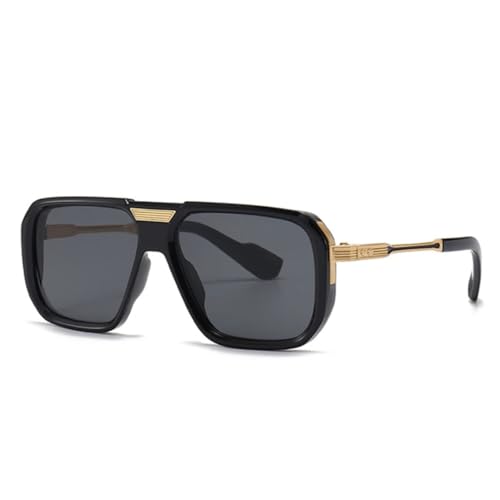 Lunettes de soleil rétro bleu foncé et rivets design avec protection totale UV400 pour l'été