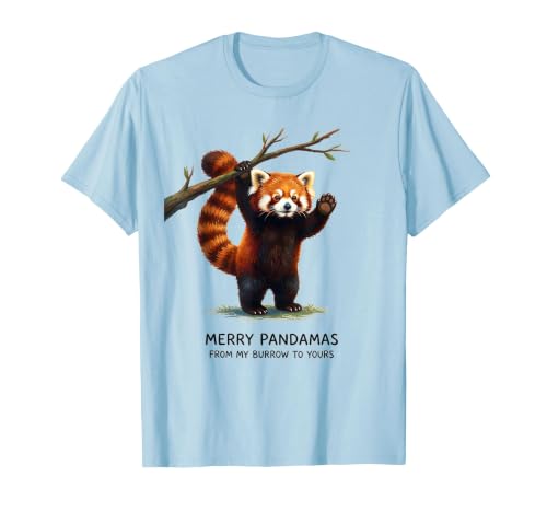 Merry Pandamas, From My Burrow To Yours Cute T-Shirt, Men, Baby Blue, 3X-Large