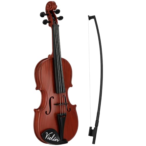 Toyvian Simulated Violin Toy for Kids Realistic String Instrument Model Educational Musical Instrument 16.53In Plastic Violin Plaything for Toddlers and Children