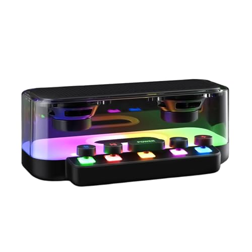 Generisch Altavoz inalámbrico, Reproductor de música portátil, 7,87 x 4,53 x 3,15 Pulgadas, Audio Estilo Punk, Botones mecánicos, de Sonido estéreo para Viajes al Aire, decoración del