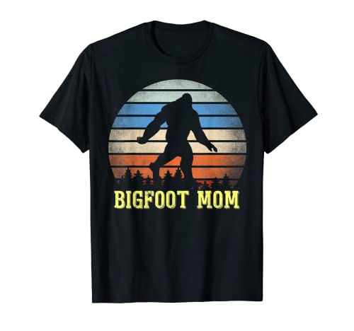 Bigfoot Mamá Regalos Retro Sasquatch Yeti Camiseta