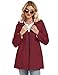 TCOT Rain Jackets for Women Waterproof Raincoat Long Hooded Trench Coats Lined Windbreaker Hiking Travel Jackets Red L