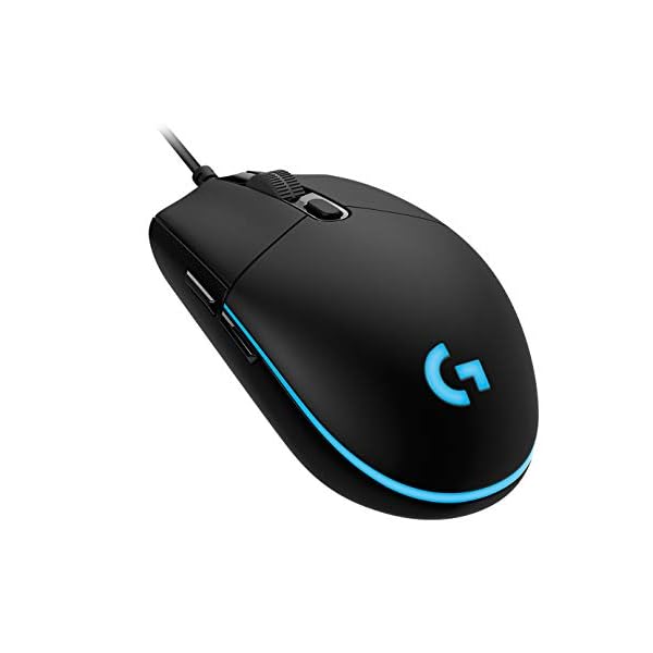 Logitech G PRO Ratón Gaming con Cable, Captor HERO 25K, 25,600 DPI, RGB, Peso Ultra Reducido, 6 Botones Programables, Memoria Integrada, PC/Mac - Negro