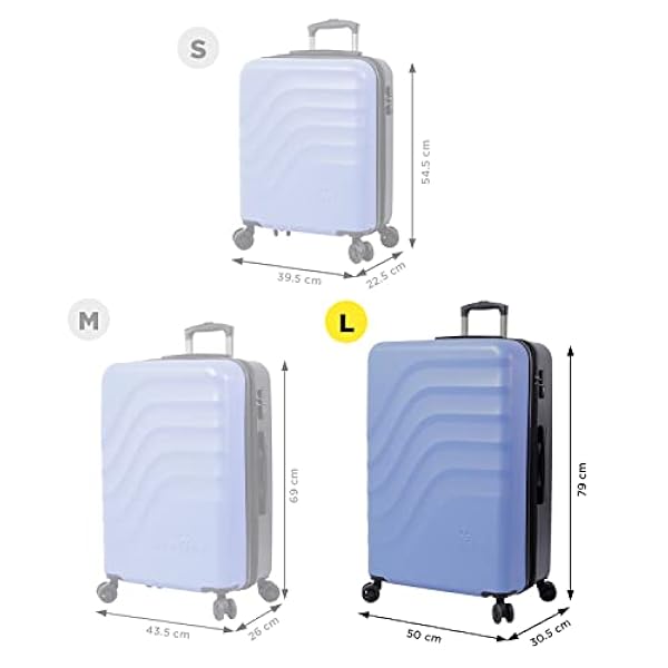 Totto - Valigia Trolley Grande Bazy in colore blu scuro: il compagno ideale per i tuoi viaggi lunghi., blu scuro, Trolley cabina, BAZY è la versione rinnovata e migliorata della classica Bazy