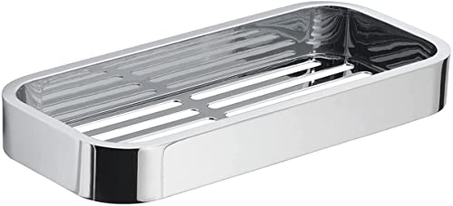 Porte-objets rectangulaire chrome Gedy Outline anti-rouille mural