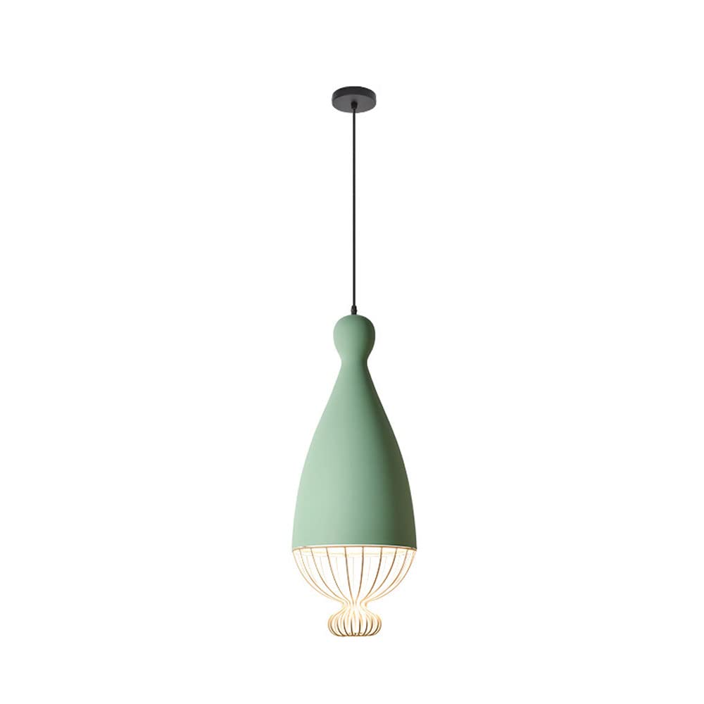 Suspension industrielle cage à oiseaux en métal et lustre moderne réglable pour plafond creux
