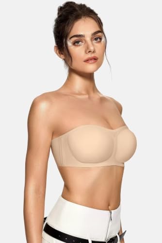 Image of Vertvie Strapless Bra Jelly Push Up Seamless Wireless Tube Top