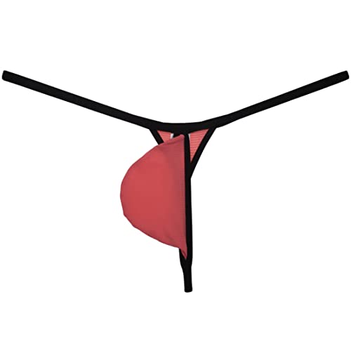 Men's Ice Silk Mini Bikini T-Back Drop-shaped String Thong Underwear Thin Tangas Soft Minimal...