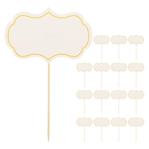 SHINEOFI Étiquettes pour Fromages et Buffet Alimentaire 16 Pièces en Papier et Bois, Marqueurs à Fromage pour Anniversaires et Buffets de Fête