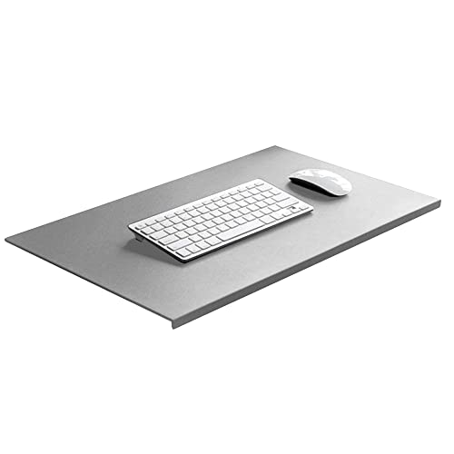 Soft PU Leather Desk Pad borde protector 80x40cm gris