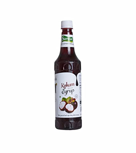 Sarwar Kokum Syrup 750 ML Bottle Suitable for Cocktails, Mocktail, Drinks, Juices, Beverages,Milk Shake and Ice Cream Making