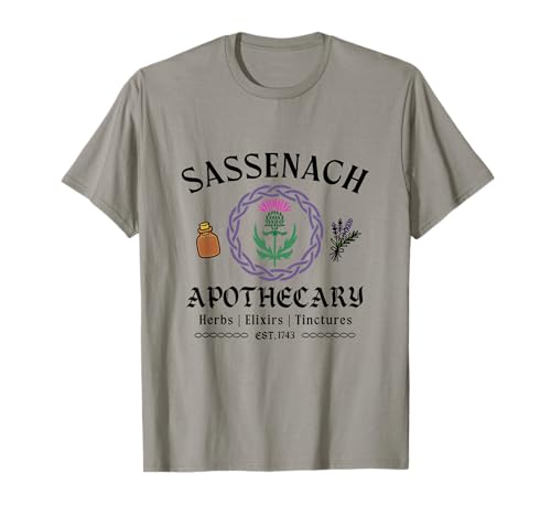 Sassenach Apothecary Scottish Thistle Est 1743 T-Shirt