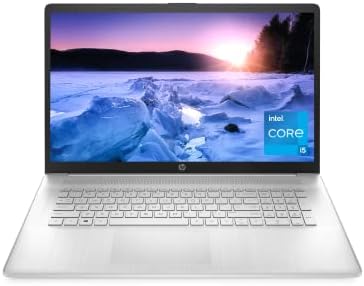 HP 17-inch Laptop, 11th Generation Intel Core i5-1135G7, Iris Xe Graphics, 8 GB RAM, 256 GB SSD, Windows 11 Home (17-cn0025nr,Natural Silver)