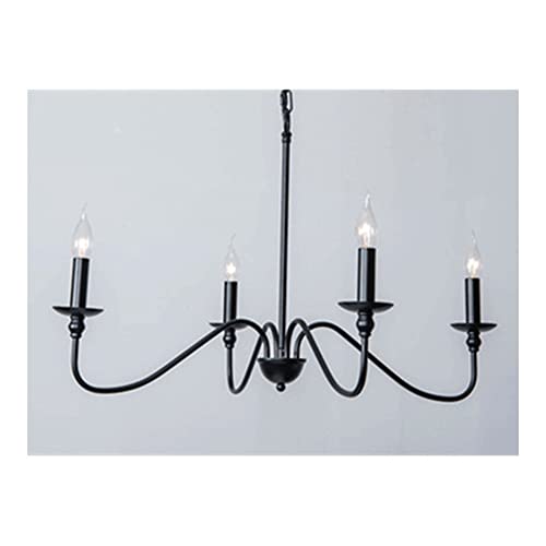 Chandelier farmhouse en métal mat pour salle à manger et cuisine island