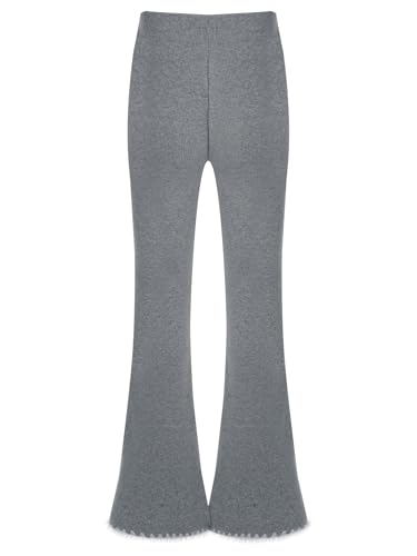 JEATHA Girls Flare Leggings High Waist Bootcut Yoga Pants Cute Bowknots Bell-Bottoms Trousers for Kids4