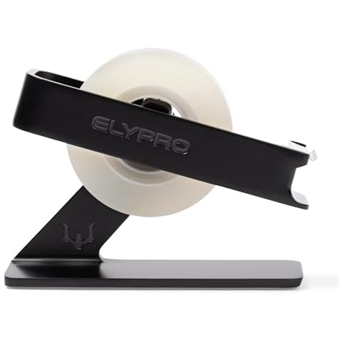 ELYPRO Modern Tape Dispenser for Office Desk - Elegant and Minimalist Design, Heavy Metal Made, Space-Saving, Perfect for Office & Home Use or as a Stylish Gift - Bonus Tape Roll Included (Black) Cover