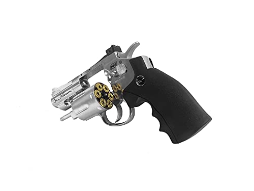 Asg Dan Wesson Air Pistol Revolver .177 Cal/4.5Mm Co2 Bb Gun Pistol, Silver, 2.5" #TOP4