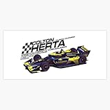 Colton Herta 2022 (black) Window Water Bottle Bumper Sticker Decal 5'