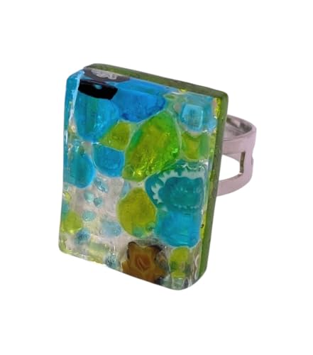 Bague Millefiori fait main le cadeau idéal en taille unique réglable
