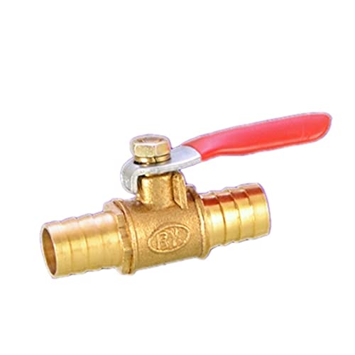 Válvula de bola de latón resistente para control de flujo de agua y gas en tuberías en línea 2 uds 2