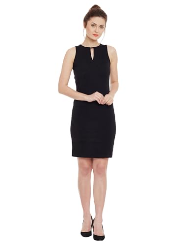 Image of Miss Chase Women's Sleeveless Collared Bodycon Above-Knee Polyester Dress