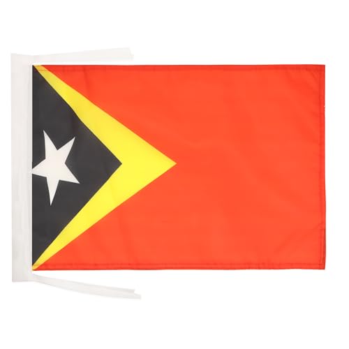 AZ FLAG - Drapeau Timor Oriental - 45x30 cm - Pavillon Timorais 100% Polyester Avec Deux Cordelettes - 20g
