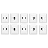 Rutenbeck 10 x Aufputz TAE-Anschlussdose/Telefondose NFF für 2X Telefon + 1x Nebenstelle (Fax, AB, Modem) 3x6 polig 2x6 Schraubkontakte reinweiß 10310114