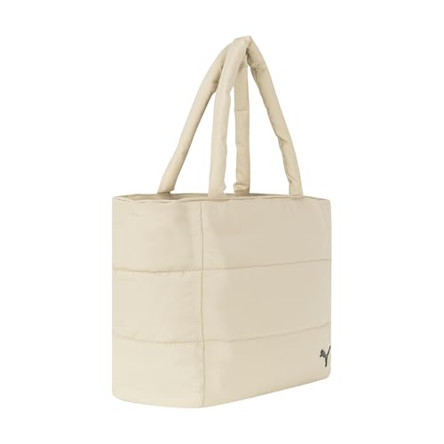 Image of PUMA Women's Plush Soft Nylon Tote with Padded Straps, Zip Closure & Metal Logo Plaque