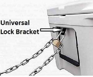 Miniatura 2 de El soporte de bloqueo de seguridad para hielo/enfriador se adapta a Yeti y muchos otros enfriadores con ranura de amarre