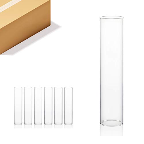 WGVI Hurricane Candle Holder Sleeve, Wide 3", Height 14", Clear