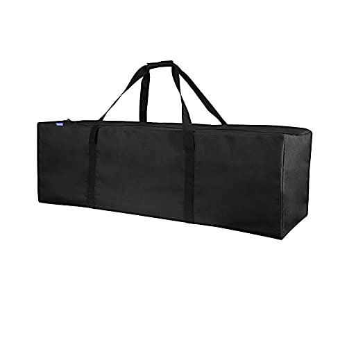 INFANZIA 45 Inch Zipper Duffel Travel Sports Equipment Bag, Water Resistant Oversize, Black