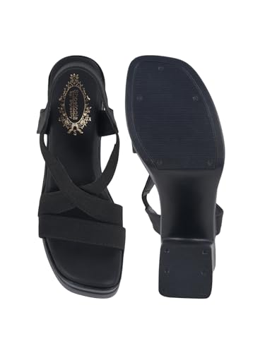 Image of Shoetopia Sandals Stylish Comfortable Slip-On Slides Soft Cushion Block Heel|| Footbed, Anti-Slip Sole - Perfect for Daily Casual Footwear