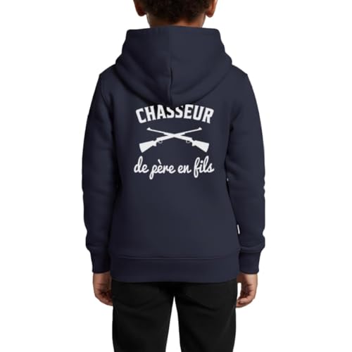 Cadeau chasseur papa sweat à capuche enfant motif transmission
