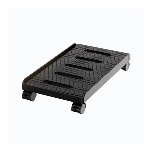 Soporte para torre de computadora con ruedas bloqueables para oficina en casa, soporte móvil para CPU debajo del escritorio (negro) miniatura 1