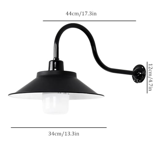 Lámpara de metal impermeable de pared con iluminación externa para patio 6