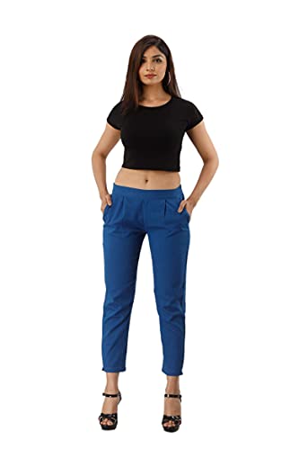 Image of Cotton Wear Casual Regular Fit Elastic Waist Double Side Pocket Trouser