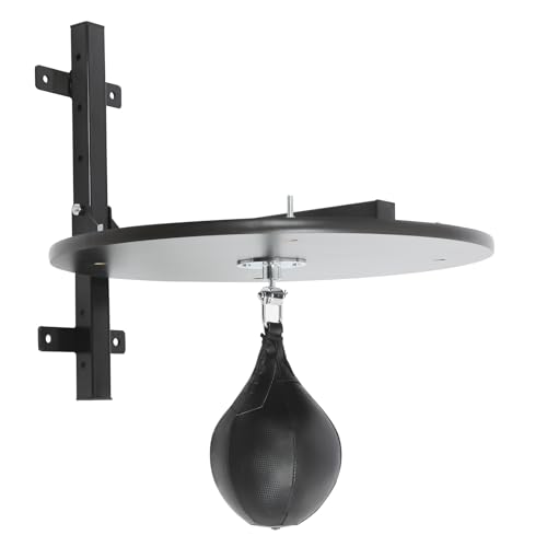 Speed Bag, Speed Bags for Boxing, Speedbag, Speedbag Platform, Punching Bags, Wall Mount Stand, Adjustable Height for Workout, Punching, Training, Boxing, Exercise (Black)