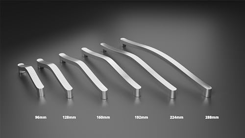 Image of Atlantic Cabinet Pull Handle Chrome Finish, Total Length 11.80 inch, Hole-to-Hole 288 mm, Pack of 4