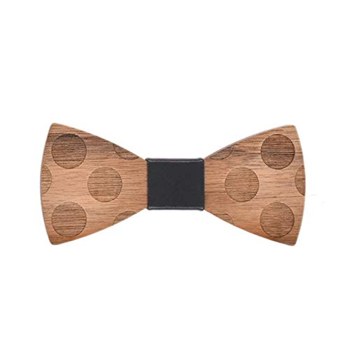 Corbatas de lazo para hombre Pajarita de madera Pajarita de los hombres Punto tridimensional Clásico Creativo Manual Sólido Pajarita de madera Pajarita de los hombres y de las mujeres De madera para t