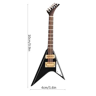 Ornement de Noël pour Guitare Mini modèle de Guitare en Bois en Forme de V de 10 cm de Haut avec étui, pour décoration… - Les Beatles, Paul McCartney, John Lennon, RIngo Starr, George Harrison Ornement de Noël pour Guitare Mini modèle de Guitare en Bois en Forme de V de 10 cm de Haut avec étui, pour décoration… – Image 2