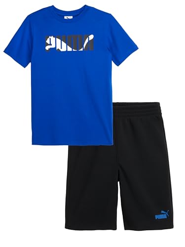 Image of PUMA Kids Graphic T-Shirt & Fleece Short Set (Toddler)