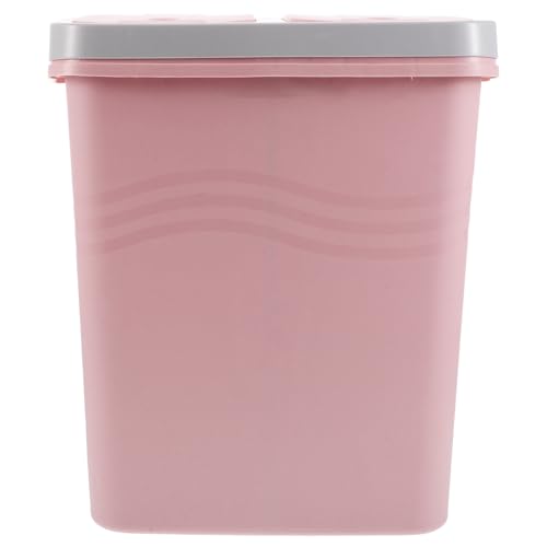 Caneca de basura doble compartimento rosa plástico