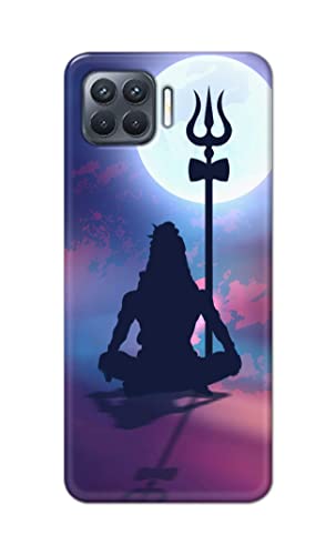 Image of Printed Hard Back Cover Case for Oppo F17 Pro | Oppo A93 4G | Oppo Reno4 F | Oppo Reno 4 F Back Cover (Lord Shiva) -702