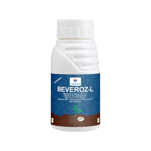 Image of Utkarsh Beauveria Bassiana 1 x 10^8 CFU /ml min. | Western Flower Thrips, Liquid Fungicides for Plants, Home Garden | Beveroz-L (250 ml; Pack of 1)
