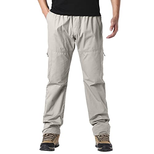 Pantalon de travail homme cargo avec cordon et taille élastique confortable