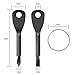 ROSTIVO Screwdriver Keychain Pocket Repair Tool Multi Mini Cool Gadgets for Men Small Gift for Women (Black)