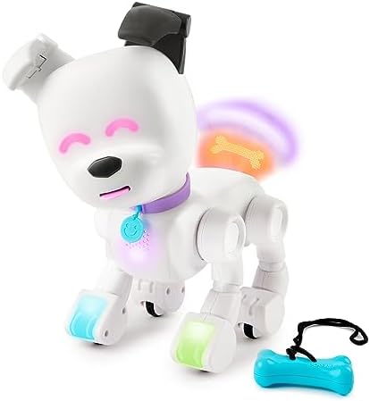 Interactive Robot Dog with Colorful LED Lights, 200 Sounds &amp; Reactions, App Connected Ages 6
