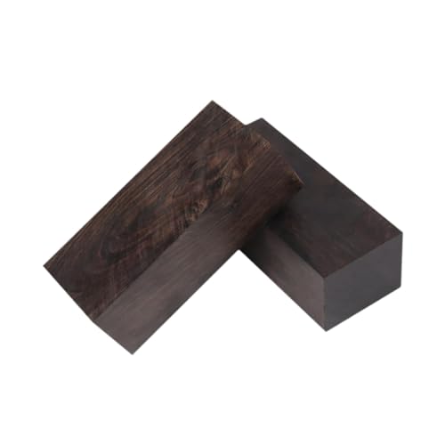 Loigohon 2枚組 黒檀材 ブランク 120mm x 40mm x 50mm 木材 ミュージカルナットサドル DIY 楽器用素材