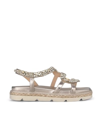 Alma en Pena V241041 Diva Bronze Elegant Sandals for Women Snake Gold with Brilliant Low Wedge, Diva Bronze, 6 UK Alma en Pena V241041 Diva Bronze Elegant Sandals for Women Snake Gold with Brilliant Low Wedge, Diva Bronze, 6 UK